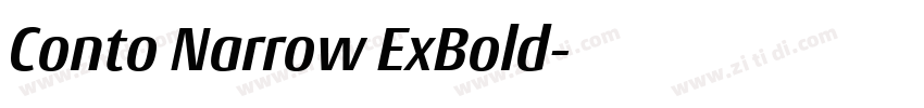 Conto Narrow ExBold字体转换
